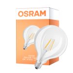 Osram Classic LED E27 Globe Filamento Chiara 4W 470lm - 827 Bianco Molto Caldo | Sostitutiva 40W - UKCA Versione