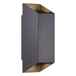 Nordlux Nico Luce Da Parete Aluminium Nero Up & Down | IP54 - Adatto per 2x GU10