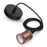 Porta lampada E27 Portalampada Philips Cord Vintage Filamento E27 Rosa Oro LED
