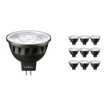 Confezione Multipack 10x Philips Master LED Faretti GU5.3 MR16 6.7W 410lm 10D - 927 Bianco Molto Caldo | Miglior resa cromatica - Dimmerabile - Sostitutiva 35W