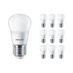 Confezione Multipack 10x Philips Corepro LED Lustre E27 Sferica Ghiaccio 2.8W 250lm - 827 Bianco Molto Caldo | Sostitutiva 25W