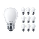 Confezione Multipack 10x Philips Corepro LED Lustre E27 Sferica Ghiaccio 2.2W 250lm - 827 Bianco Molto Caldo | Sostitutiva 25W