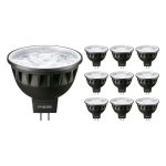 Confezione Multipack 10x Philips Master LED Faretti GU5.3 MR16 7.5W 500lm 36D - 930 Luce Calda | Miglior resa cromatica - Dimmerabile - Sostitutiva 50W