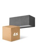 Confezione Multipack 4x D'Lite Luce Da Parete Bello Nero Up & Down 12W 850lm - 830 Luce Calda - | IP54