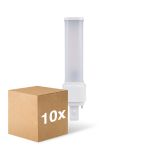 Confezione Multipack 10x Ledvance Dulux-D LED 9W - 840 Bianco Freddo | 2-Pin - Sostitutiva 26W
