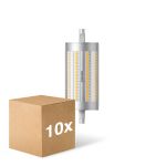 Confezione Multipack 10x Philips Corepro LED Lineair R7s 118mm 17.5W 2460lm - 840 Bianco Freddo | Dimmerabile - Sostitutiva 150W