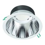 Philips Downlight LED Coreline DN142B Aluminium Bianca 19.2W 2300lm 60D - 840 Bianco Freddo | Ritaglio 200mm - IP54 - UGR<19