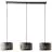 Brilliant Tyas Luce Pendente Metallo Nero Oro | Adatto per 3x E27