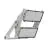 Ledvance Proiettore LED Max Radial 45 Aluminium Grigio 900W 185000lm 45D - 740 Bianco Freddo | IP66 - Simmetrico