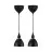 Nordlux Ray 2-Kit Luce Pendente Metallo Nero | Adatto per 2x E14