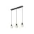 Nordlux Milford Mini 3-Rail Luce Pendente Vetro Nero | Adatto per 3x E14