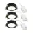 Confezione Multipack 3x Nordlux Downlight Olea Nero 4.4W 345lm 110D - 930 | 68mm - IP65 - Miglior Resa Cromatica