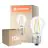 Confezione Multipack 10x Ledvance Classic LED E27 Pera Filamento Chiara 1W 136lm - 827 Bianco Molto Caldo | Sostitutiva 15W