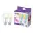 Pacco doppio 2x WiZ Smart LED E27 Pera Ghiaccio 8W 806lm | Miglior Resa Cromatica - Dimmerabile - Sostitutiva 60W