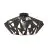 Eglo Luce da soffitto Carlton 6 Acciaio Nero Rame | IP20 - Adatto per 1x E27 