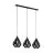 Eglo Luce Pendente Carlton 5 Acciaio Nero | IP20 - Adatto per 3x E27 