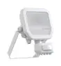 Ledvance Proiettore LED Aluminium Bianca 8W 1200lm 100D - 840 Bianco Freddo | IP65 - Sensore Di Movimento E Luce - Simmetrico
