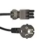 Noxion GST - Compatibile Cavo di alimentazione Nero - Femmina + Schuko Europlug - 2m - 3 pole 0.75mm2