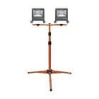 Ledvance Proiettore LED Lampada da cantiere Treppiedi Scuro Grigio 2X50W 9000lm 120D - 840 Bianco Freddo | IP65 - Simmetrico