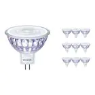 Confezione Multipack 10x Philips Corepro LED Faretti GU5.3 MR16 7W 621lm 36D - 830 Luce Calda | Sostitutiva 50W
