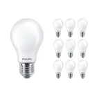 Confezione Multipack 10x Philips MASTER Value LED Bulbo E27 Pera Ghiaccio 5.9W 806lm - 927 Bianco Molto Caldo | Miglior resa cromatica - Dimmerabile - Sostitutiva 60W