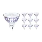 Confezione Multipack 10x Philips Master Value LED Faretti GU5.3 MR16 5.8W 460lm 60D - 930 Luce Calda | Miglior resa cromatica - Dimmerabile - Sostitutiva 35W