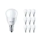 Confezione Multipack 10x Philips Corepro LED Lustre E14 Sferica Ghiaccio 5W 470lm - 827 Bianco Molto Caldo | Sostitutiva 40W