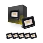 Confezione Multipack 6x Bright Choice Proiettore LED 20W 2000lm 100D - 830 Luce Calda -  | IP66 - Simmetrico