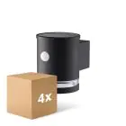 Confezione Multipack 4x D'Lite Luce Da Parete Solis Solar Nero Up & Down - 830 Luce Calda -  | IP54 - Sensore Di Movimento