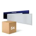 Confezione Multipack 5x Noxion Pannello A LED Ecowhite V4.0 28W 3400lm - 840 Bianco Freddo | 120x30cm - UGR 