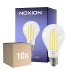 Confezione Multipack 10x Noxion Lucent Filamento LED E27 Pera Filamento Chiara 10.5W 1521lm - 827 Bianco Molto Caldo | Sostitutiva 100W