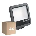 Confezione Multipack 4x Ledvance Proiettore LED Aluminium Nero 69W 9150lm 100D - 830 Luce Calda -  | IP66 - Simmetrico