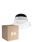 Confezione Multipack 6x Noxion Downlight LED Hera Profondo Incasso Bianca 21W 2400lm 100D - 827-830-840 CCT | 226mm - Ritaglio 200mm