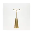 Eglo Lampada Da Tavolo Piccola Acciaio Oro 2W 270lm - 824-830-840 CCT | IP54 - Touch Dimmerabile - USB-C